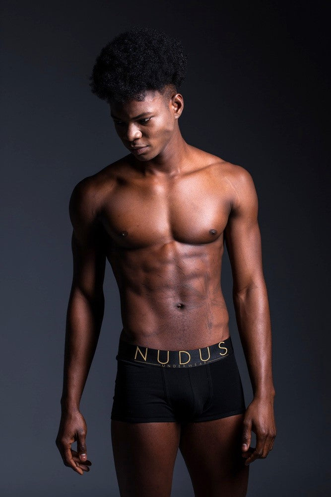 ALL BLACK NUDUS Men's Cotton Trunks - Pack of 4 - Gift Box