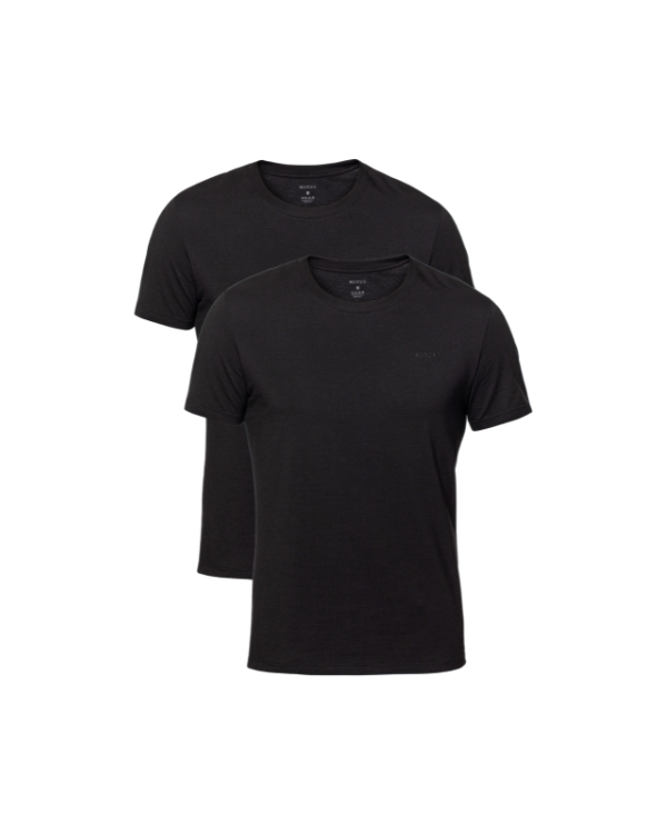 NUDUS Men's Soft Cotton T-Shirt Set of 2 Perfect Sleep Shirt & Everyday Comfort