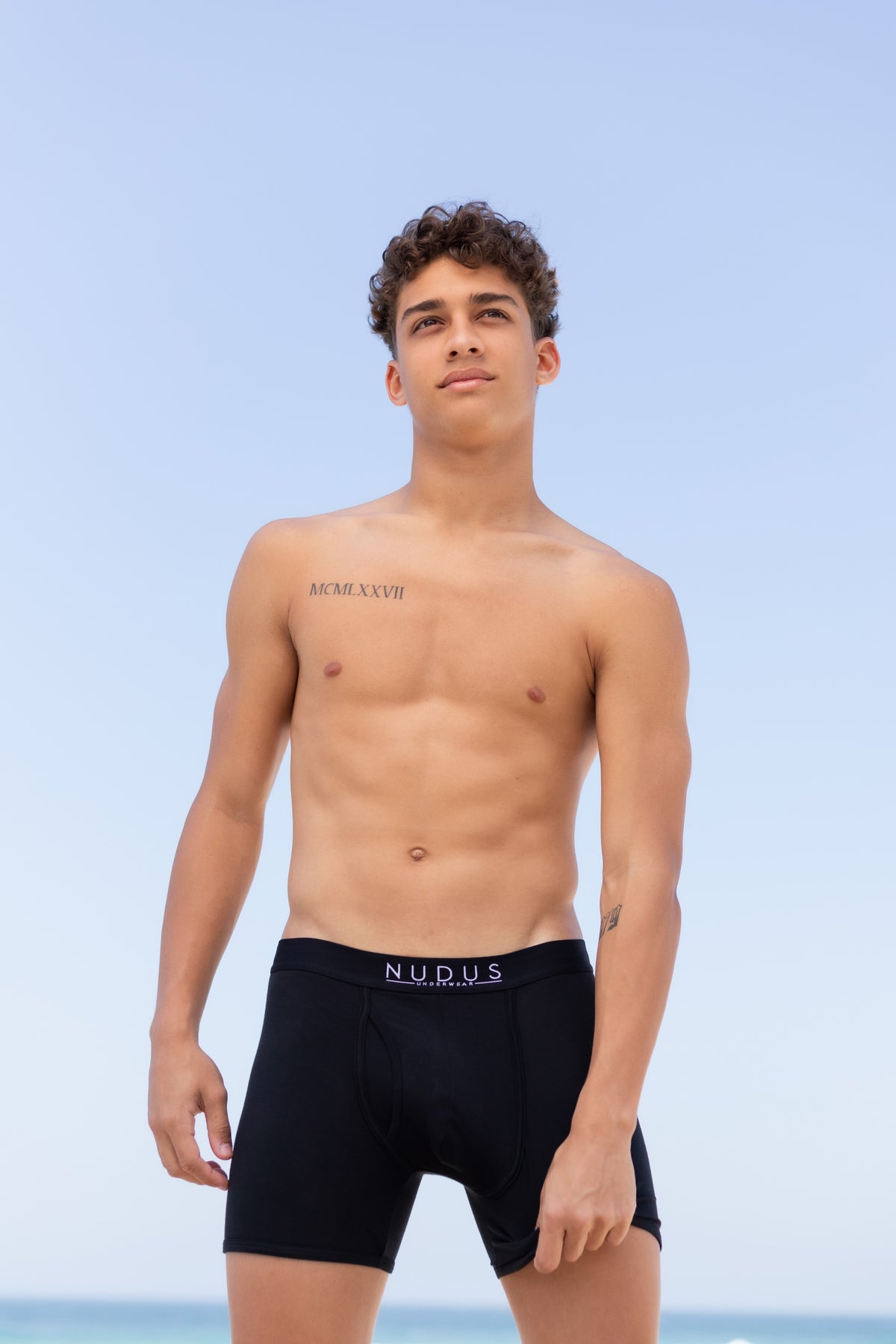 NUDUS Men's Bamboo Boxer Briefs - Fly Opening - Pack of 4 - Gift Box
