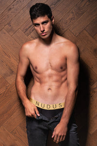 White, Red, Blue, and Black NUDUS Men's Bamboo Trunks - Double Pouch - Pack of 4 - Gift Box