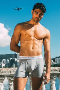 NUDUS Men's Bamboo Boxer Briefs - Fly Opening - Pack of 4 - Gift Box
