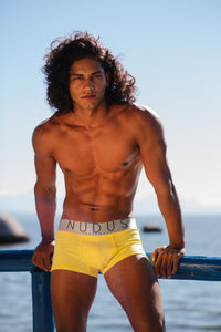 Yellow, Blue, Pink, and Red NUDUS Men's Cotton Trunks - Pack of 4 - Gift Box