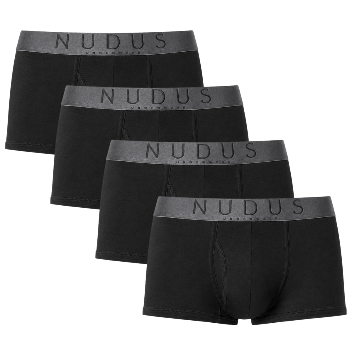 NUDUS Men's Modal Trunks - Fly Opening - Pack of 4 - Gift Box