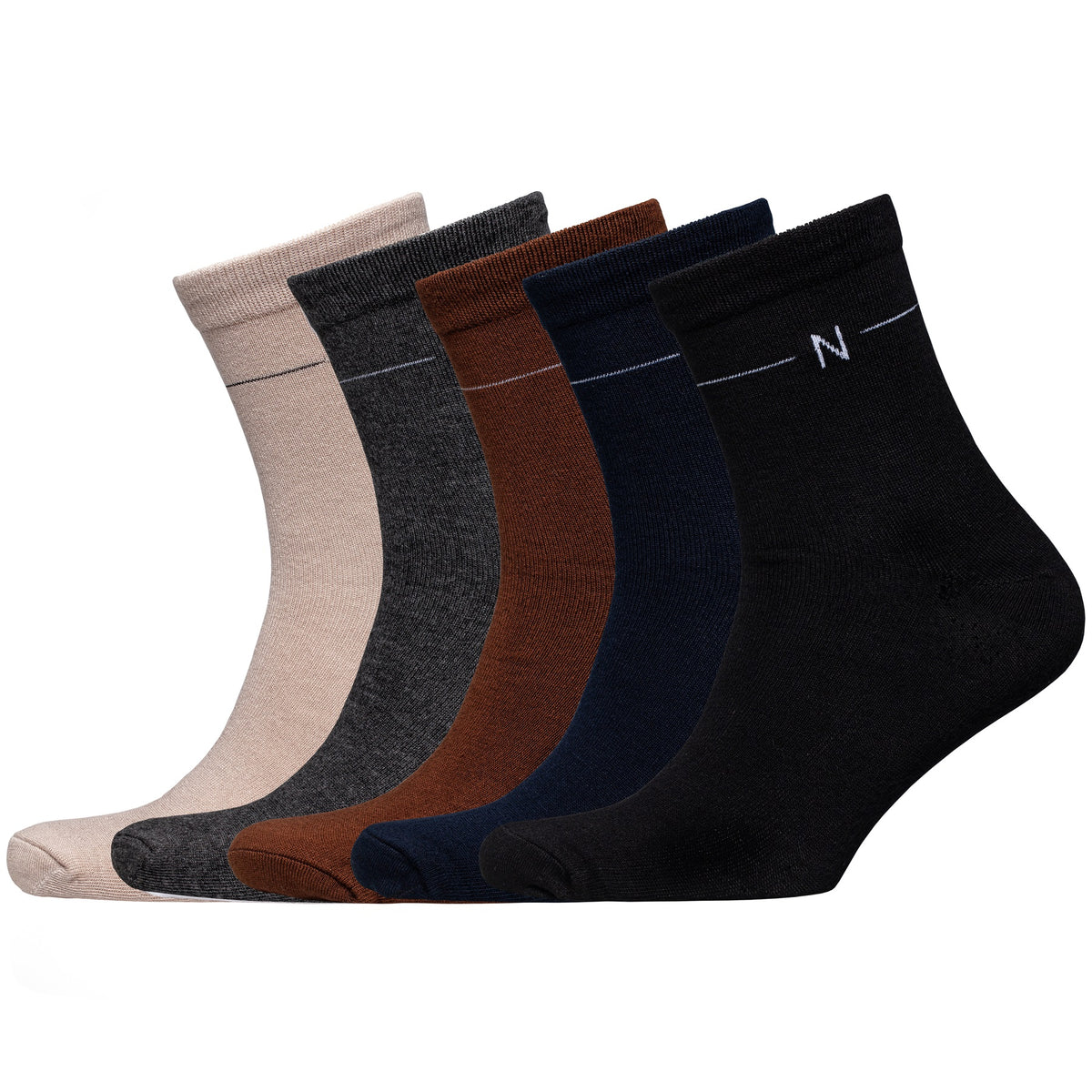 NUDUS Men’s Super Soft Bamboo Quarter Socks 5-Pair Gift Box