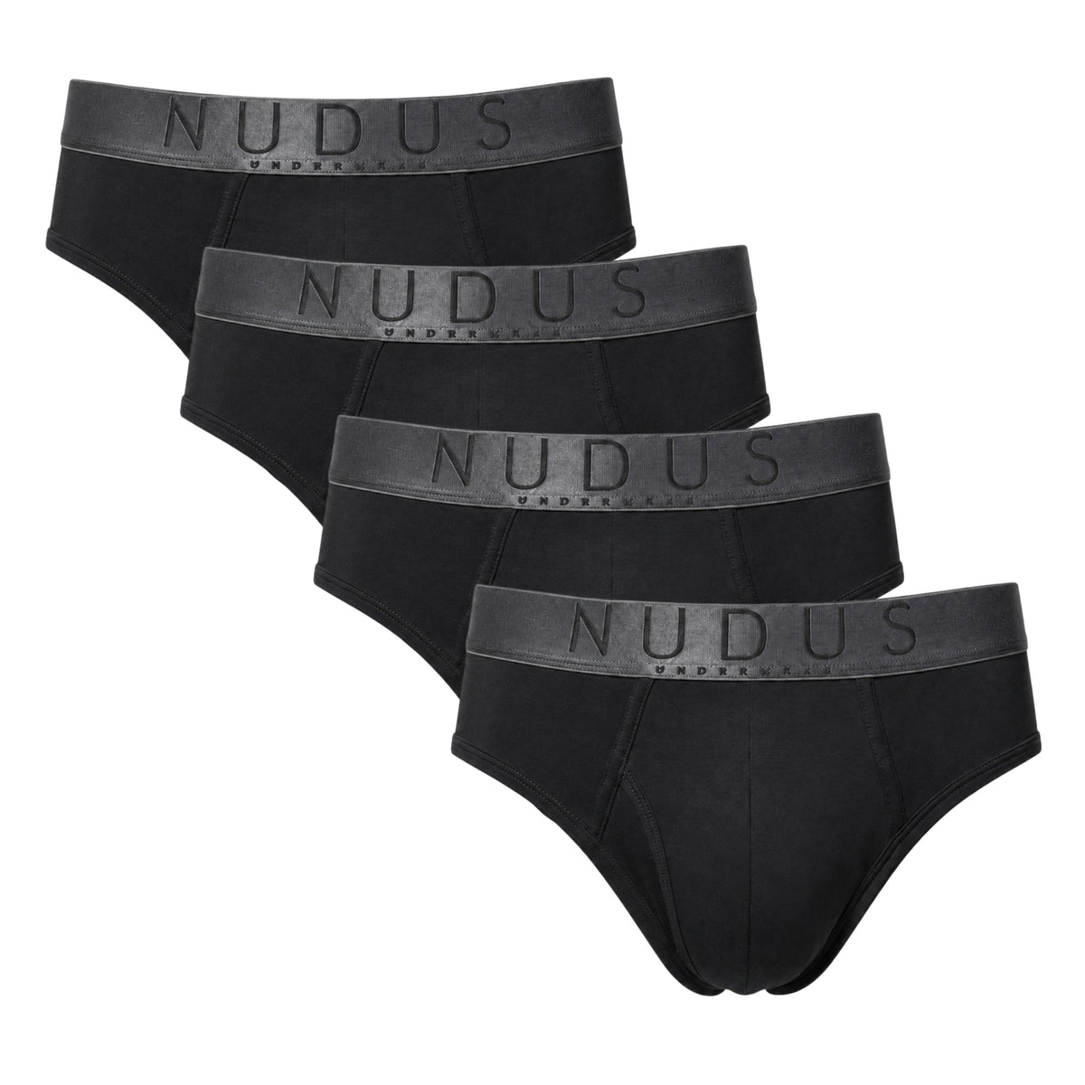 NUDUS Men's Modal Briefs - Fly Opening - Pack of 4 - Gift Box