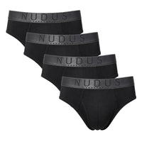 NUDUS Men's Modal Briefs - Fly Opening - Pack of 4 - Gift Box