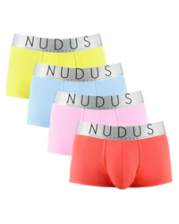 NUDUS Men's Cotton Trunks - Pack of 4 - Gift Box