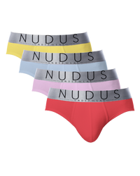 NUDUS Men's Cotton Briefs - Pack of 4 - Gift Box