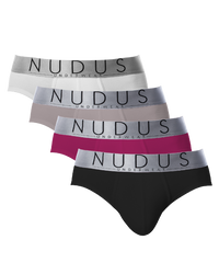 NUDUS Men's Cotton Briefs - Pack of 4 - Gift Box