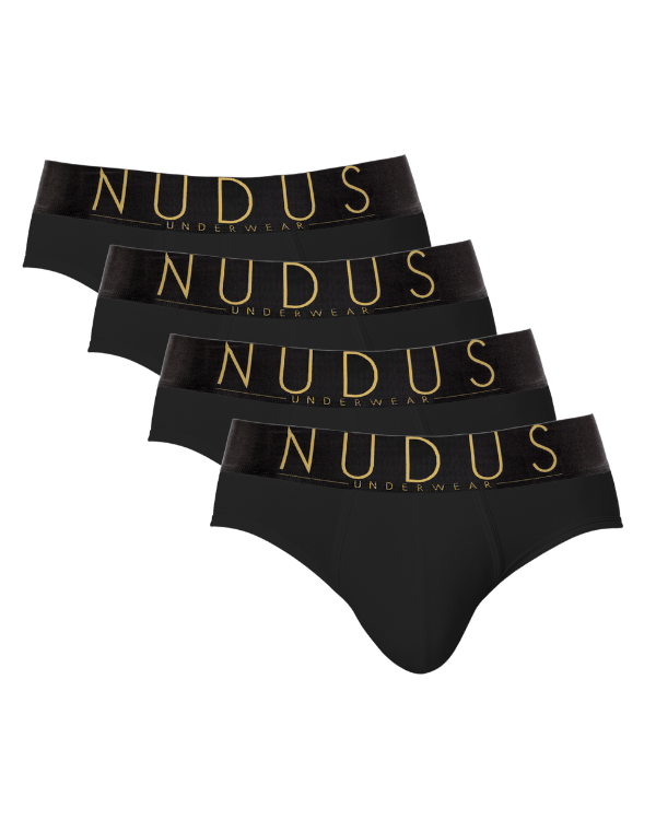 NUDUS Men's Cotton Briefs - Pack of 4 - Gift Box