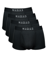 NUDUS Men's Bamboo Trunks - Fly Opening - Pack of 4 - Gift Box