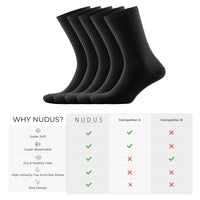 NUDUS Men’s Bamboo Dress Socks 5-Pair Gift Box