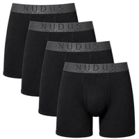 NUDUS Men's Modal Boxers - Fly Opening - Pack of 4 - Gift Box