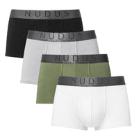 NUDUS Men's Modal Trunks - Fly Opening - Pack of 4 - Gift Box
