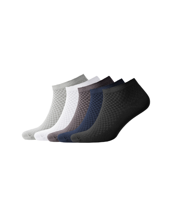 NUDUS Men’s Bamboo Ankle Socks 5-Pair Gift Box