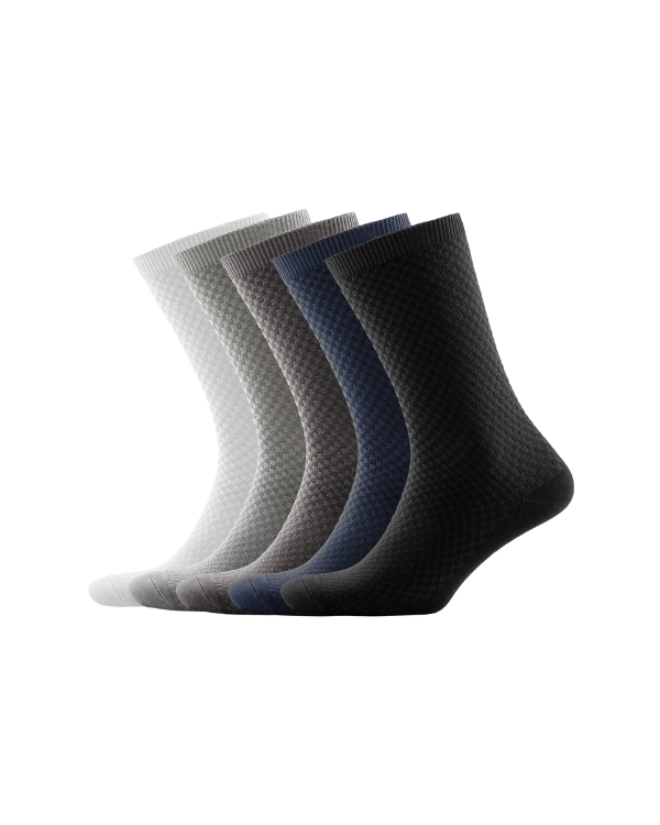 NUDUS Men’s Bamboo Dress Socks 5-Pair Gift Box