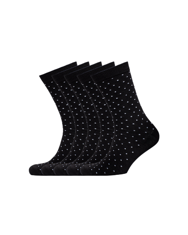 NUDUS Men’s Cotton Polka Dot Dress Socks 5-Pair Gift Box