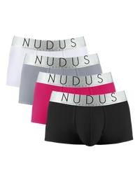 NUDUS Men's Cotton Trunks - Pack of 4 - Gift Box