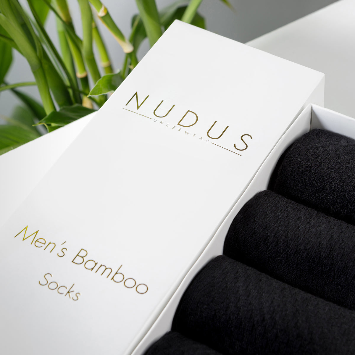 NUDUS Men’s Bamboo Ankle Socks 5-Pair Gift Box