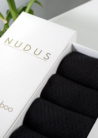 NUDUS Men’s Bamboo Quarter Socks 5-Pair Gift Box