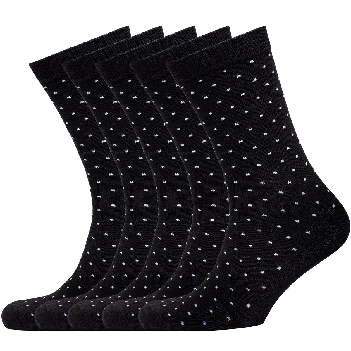 NUDUS Men’s Cotton Polka Dot Dress Socks 5-Pair Gift Box