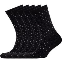 NUDUS Men’s Cotton Polka Dot Dress Socks 5-Pair Gift Box