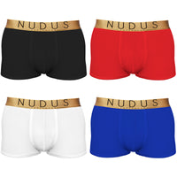 NUDUS Men's Bamboo Trunks - Double Pouch - Pack of 4 - Gift Box