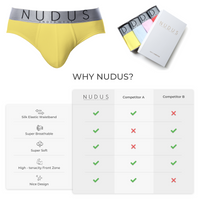 NUDUS Men's Cotton Briefs - Pack of 4 - Gift Box