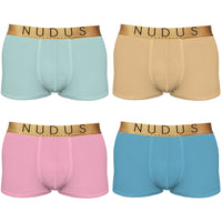 NUDUS Men's Bamboo Trunks - Double Pouch - Pack of 4 - Gift Box