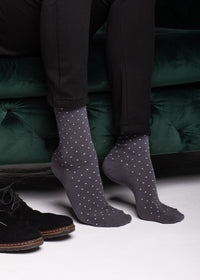 NUDUS Men’s Cotton Polka Dot Dress Socks 5-Pair Gift Box