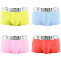 NUDUS Men's Cotton Trunks - Pack of 4 - Gift Box