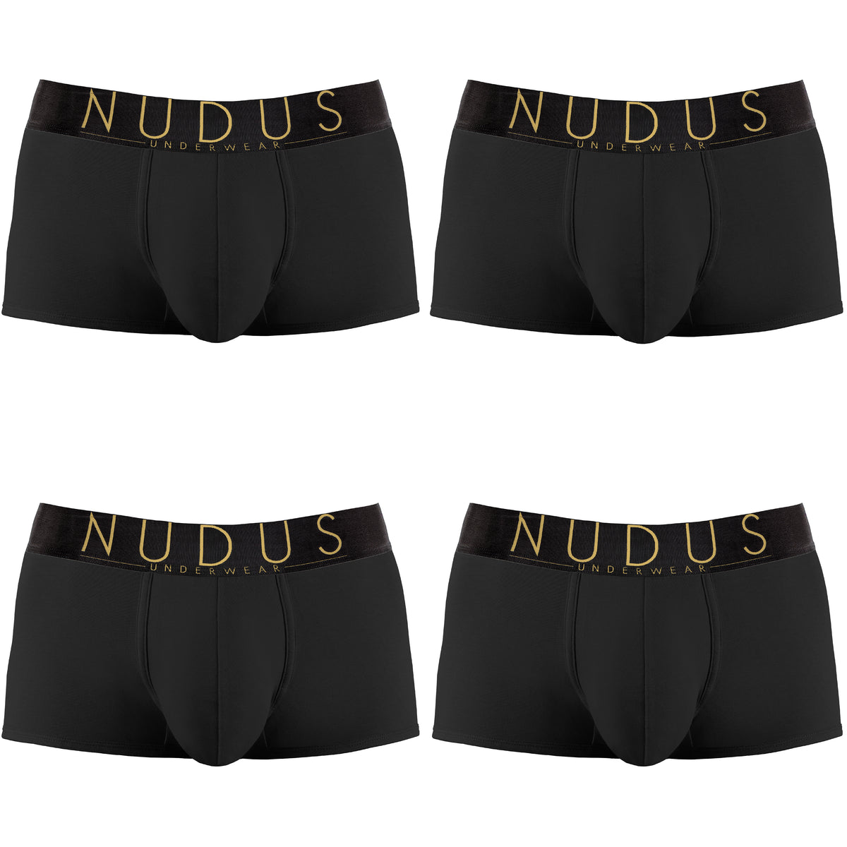 NUDUS Men's Cotton Trunks - Pack of 4 - Gift Box