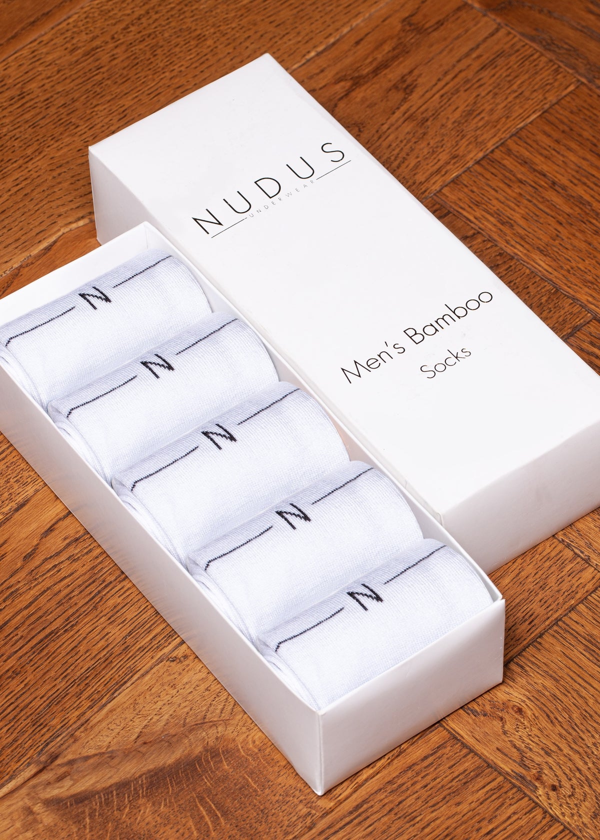 NUDUS Men’s Super Soft Bamboo Dress Socks 5-Pair Gift Box