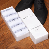 NUDUS Men’s Super Soft Bamboo Dress Socks 5-Pair Gift Box