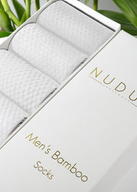 NUDUS Men’s Bamboo Quarter Socks 5-Pair Gift Box